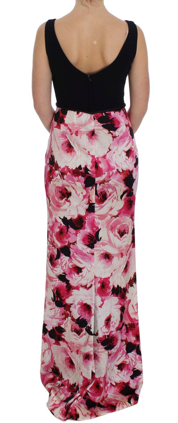 Floral Elegance Sheath Long Dress - GlamHub Luxury and Icon Brand Clothing