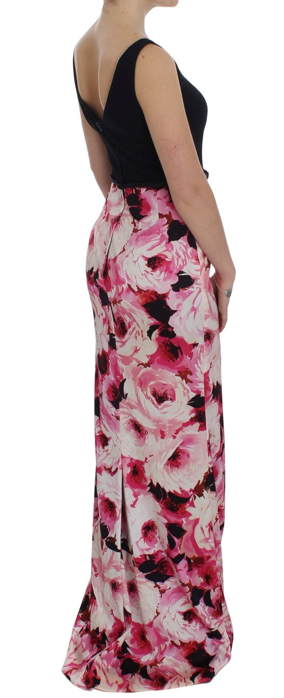 Floral Elegance Sheath Long Dress - GlamHub Luxury and Icon Brand Clothing