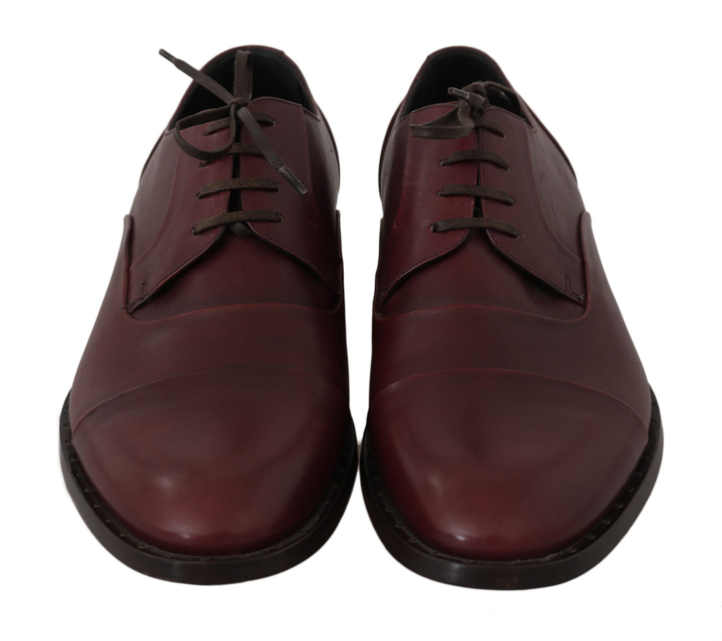 Elegant Bordeaux Leather Dress Shoes - GlamHub Luxury and Icon Brand Clothing