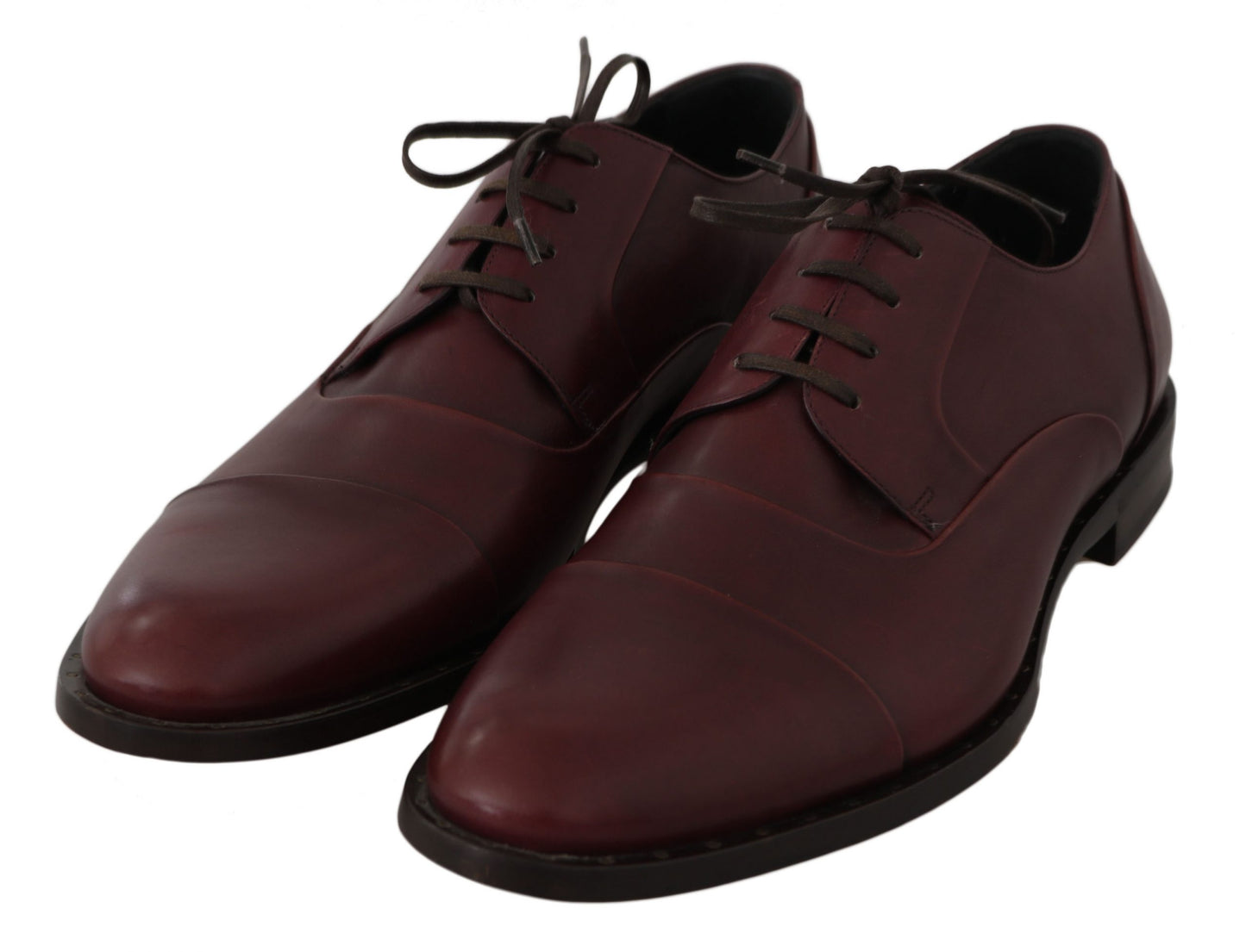 Elegant Bordeaux Leather Dress Shoes - GlamHub Luxury and Icon Brand Clothing