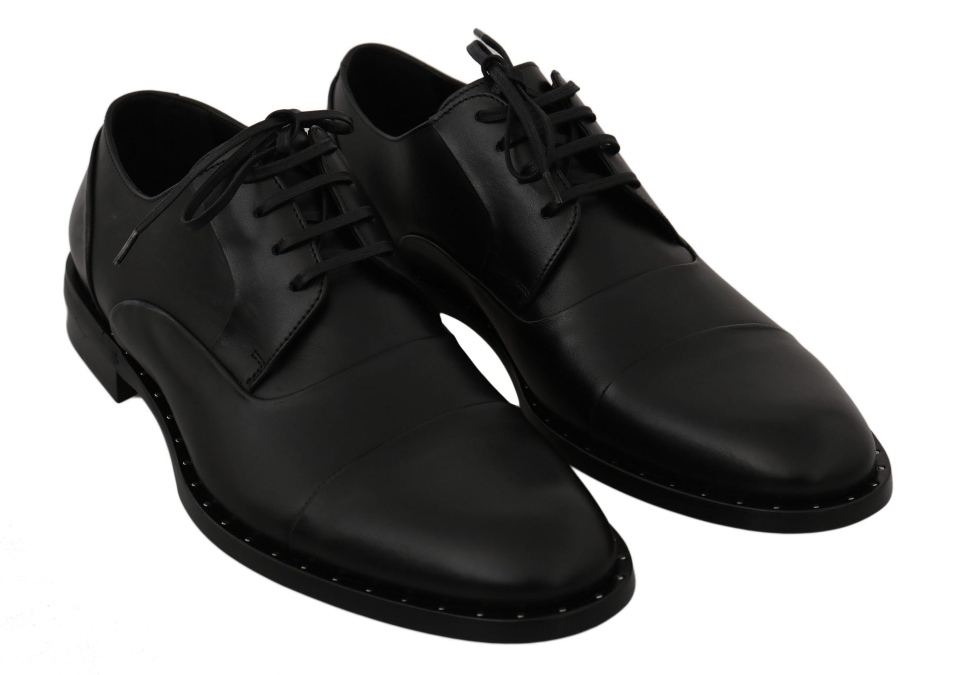 Sleek Black Leather Formal Dress Shoes - GlamHub Luxury and Icon Brand Clothing