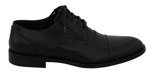 Sleek Black Leather Formal Dress Shoes - GlamHub Luxury and Icon Brand Clothing