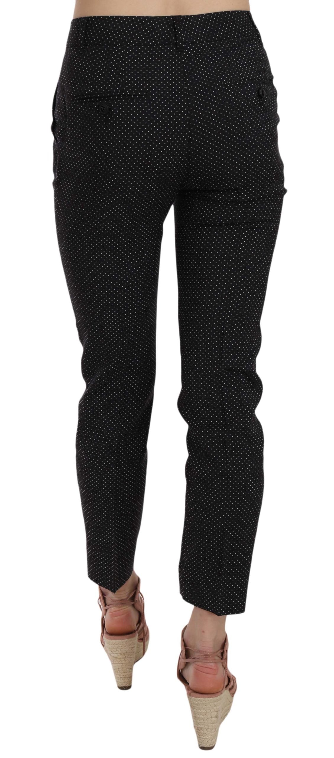 Elegant Black Virgin Wool Trousers - GlamHub Luxury and Icon Brand Clothing