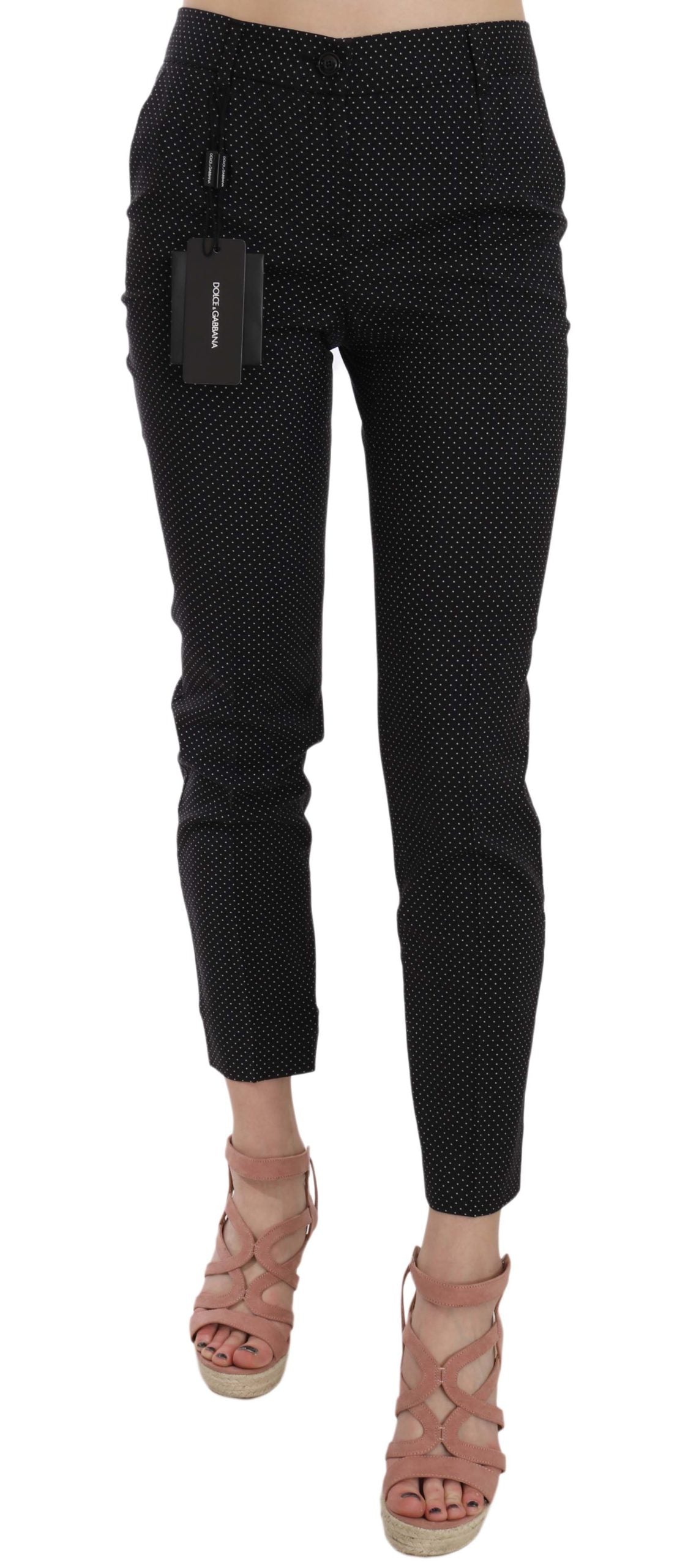 Elegant Black Virgin Wool Trousers - GlamHub Luxury and Icon Brand Clothing