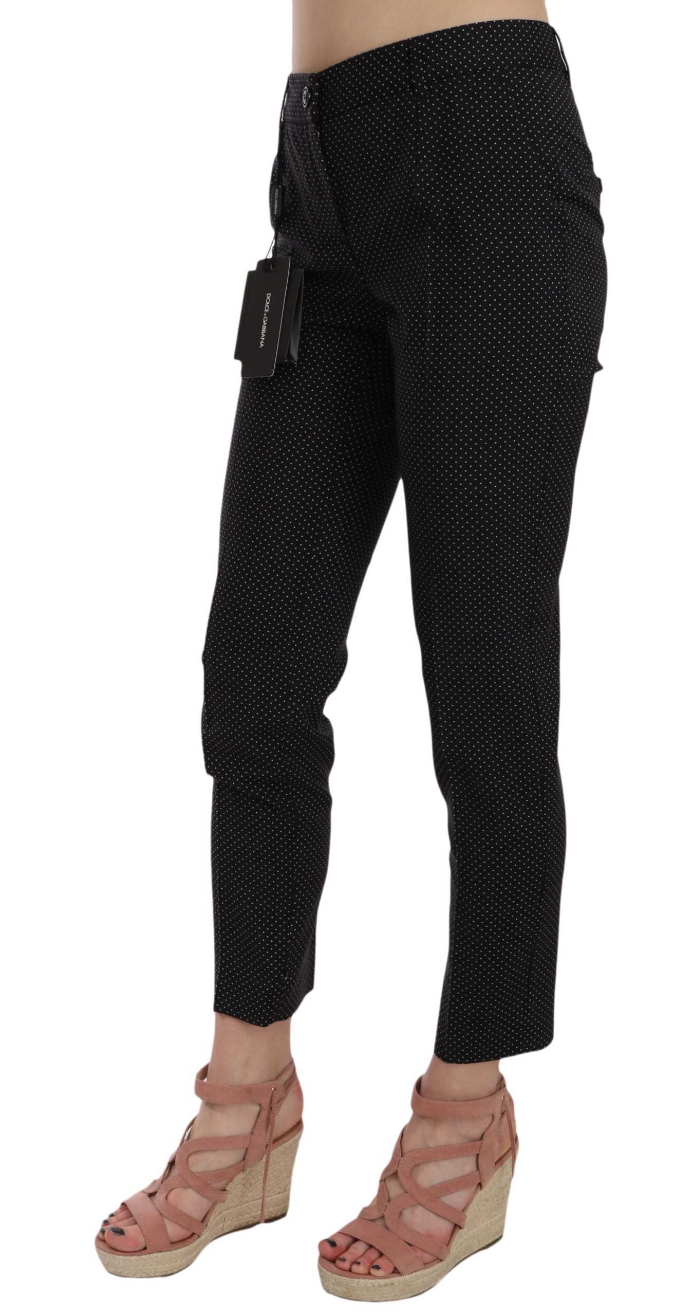 Elegant Black Virgin Wool Trousers - GlamHub Luxury and Icon Brand Clothing