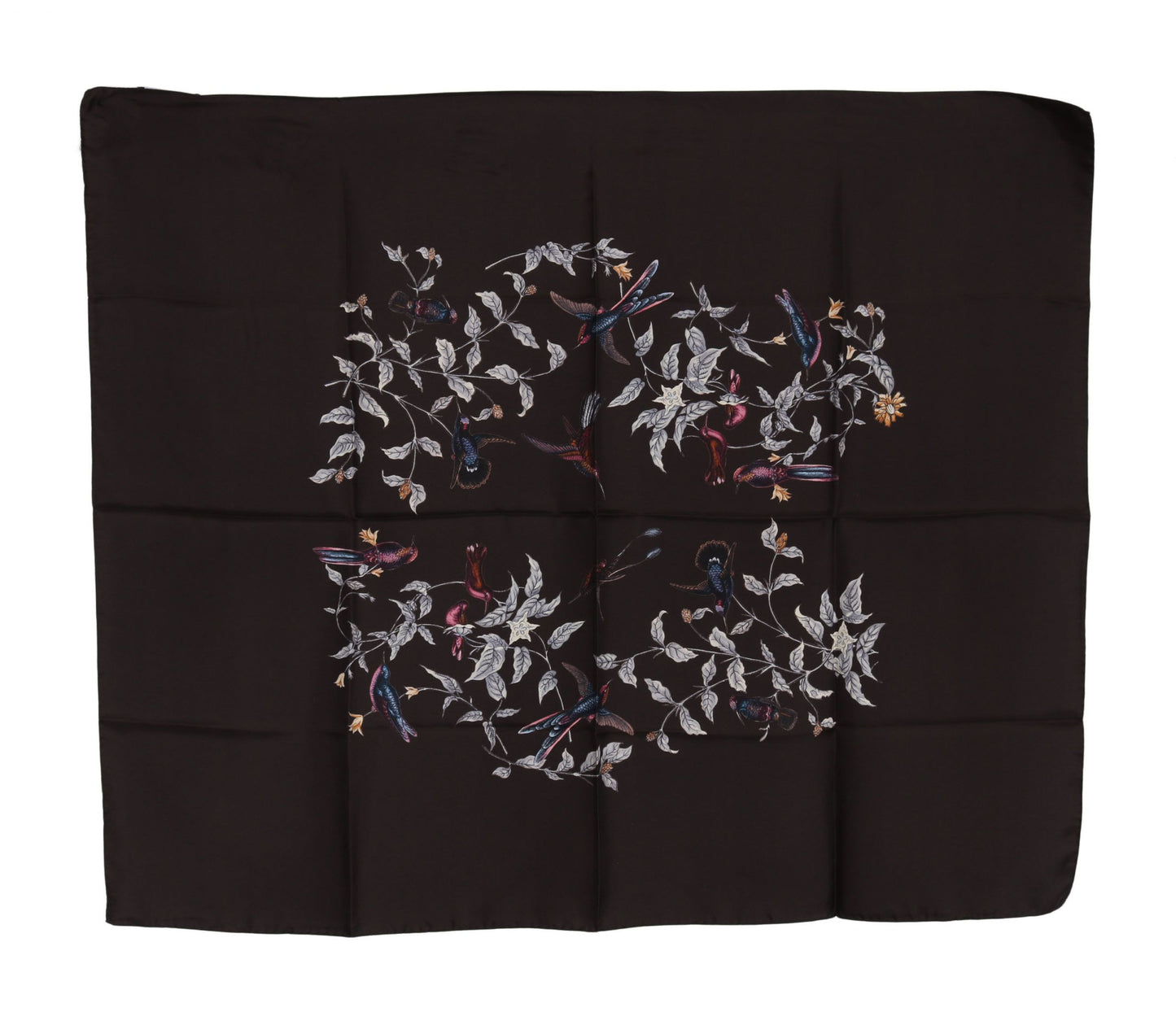 Elegant Silk Scarf Wrap in Luxe Brown - GlamHub Luxury and Icon Brand Clothing