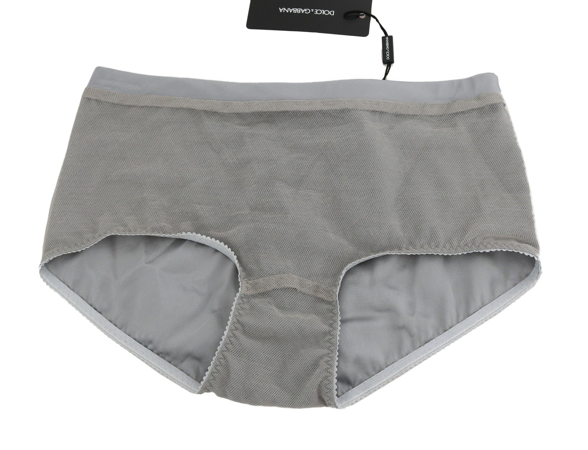 Shimmering Silver Stretch Cotton Underwear - GlamHub Luxury and Icon Brand Clothing