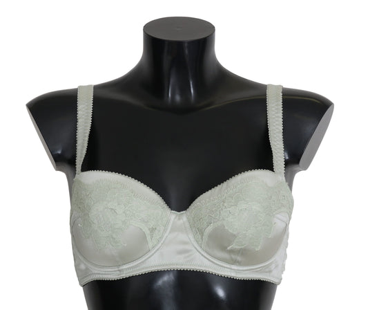 Elegant Floral Lace Silk Bra - GlamHub Luxury and Icon Brand Clothing