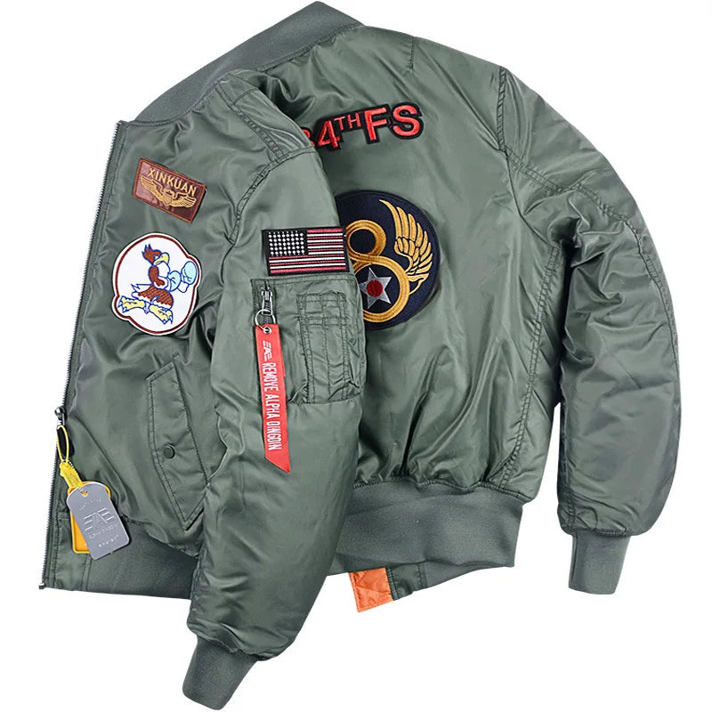 New Alpha Martin Winter Flight Bomber Pilot Jacket Men Military